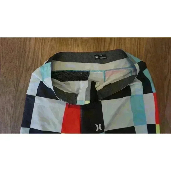 Hurley Mens Multi-Color Plaid Board Shorts Size 33 - Picture 9 of 16